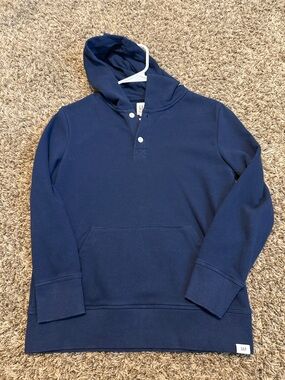 GAP Boy’s  Dark Navy Hooded Henley Pullover